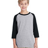 Youth Heavy Cotton™ 3/4-Raglan Sleeve T-Shirt