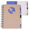 Globe Die Cut Spiral Notebook & Pen 5.875" X 7"