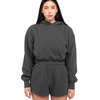Women's Garment-Dyed Crop Hooded Sweatshirt