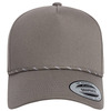 Retro Cotton Blend Five-Panel Rope Cap