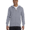 Unisex Heathered Full-Zip Hooded Sweatshirt