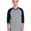 Adult Heavy Cotton™ Three-Quarter Raglan Sleeve T-Shirt