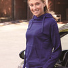 Women's Odyssey Striped Performance Fleece Lapover Hooded Sweatshirt