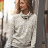 Women’s Mélange Fleece Cowl Neck Sweatshirt