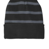 Striped Beanie with Solid Band