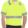 Men's Tall High Visibility Safety Short Sleeve Work Shirt