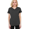 Ladies' CVC Striped Varsity T-Shirt