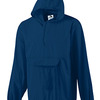 Hooded Nylon Half Zip Pullover Pouch Jacket