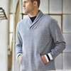 Men's Peppered Fleece Shawl Collar Sweatshirt