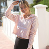 Women's Lightweight Quarter-Zip Pullover Crop Windbreaker