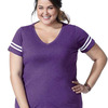Women's Curvy Collection Vintage Football T-Shirt