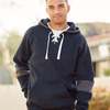 Men's Sport Lace Colorblocked Fleece Hooded Sweatshirt