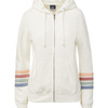 Women's Striped Sleeves Full-Zip Hooded Sweatshirt